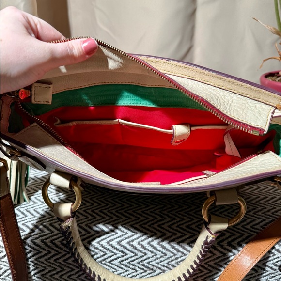 Dooney & Bourke Florentine Leather Whipstitch Satchel - Cream/Bone - 2015-2017 - Picture 8 of 16